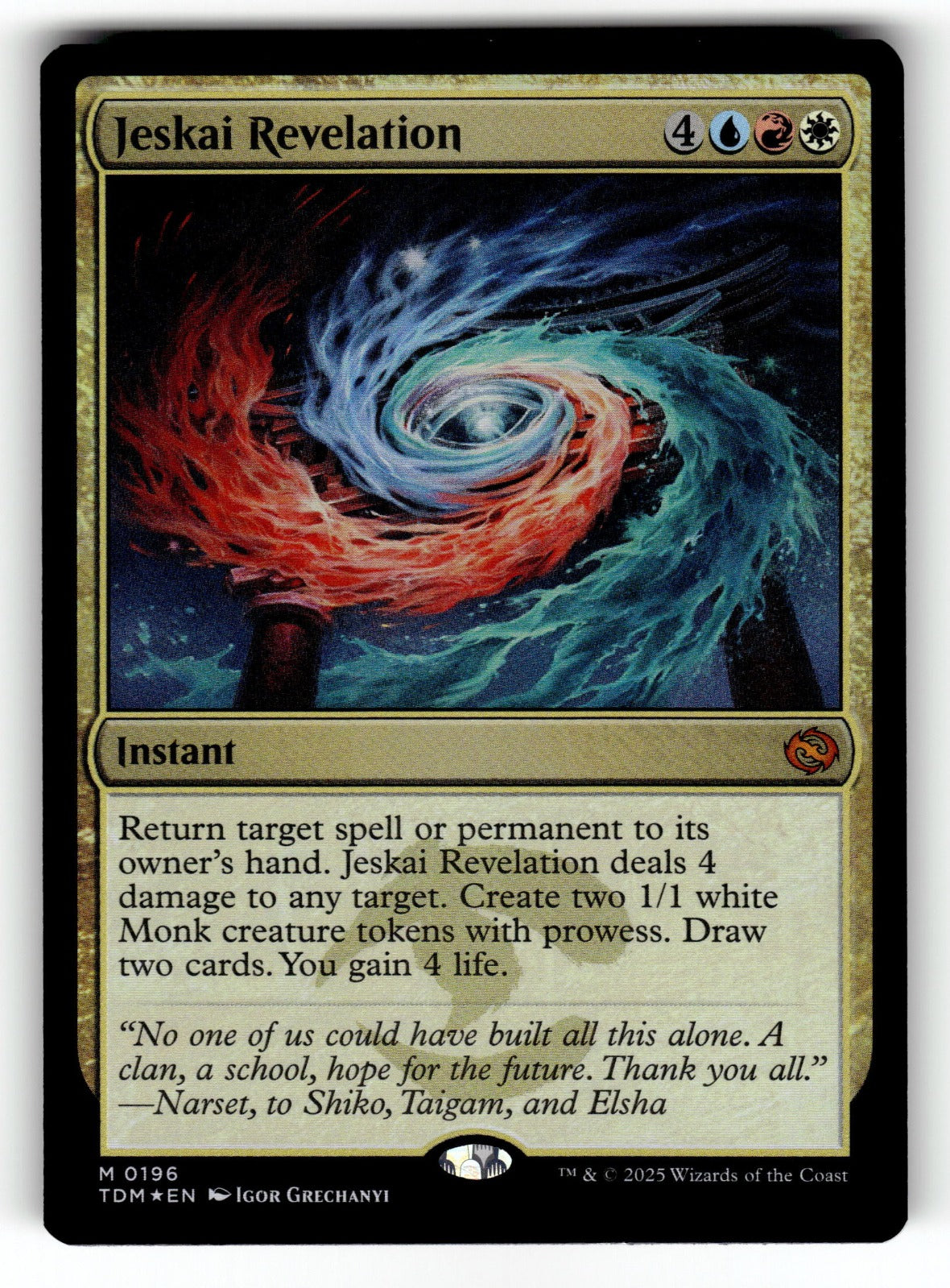 Jeskai Revelation – 196 TDM: Tarkir: Dragonstorm M Foil NM