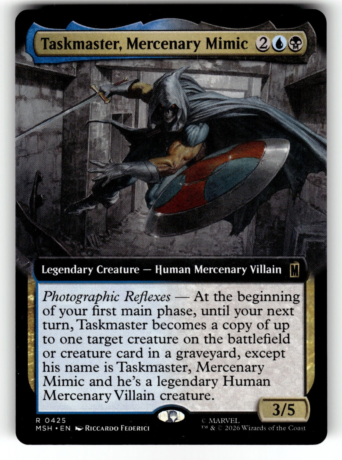 Taskmaster, Mercenary Mimic (Extended Art) – 425 MSH: Marvel Super Heroes R NM