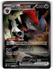 N's Zoroark ex – 185/159 JTG: SV09: Journey Together Special Illustration Rare Holo LP