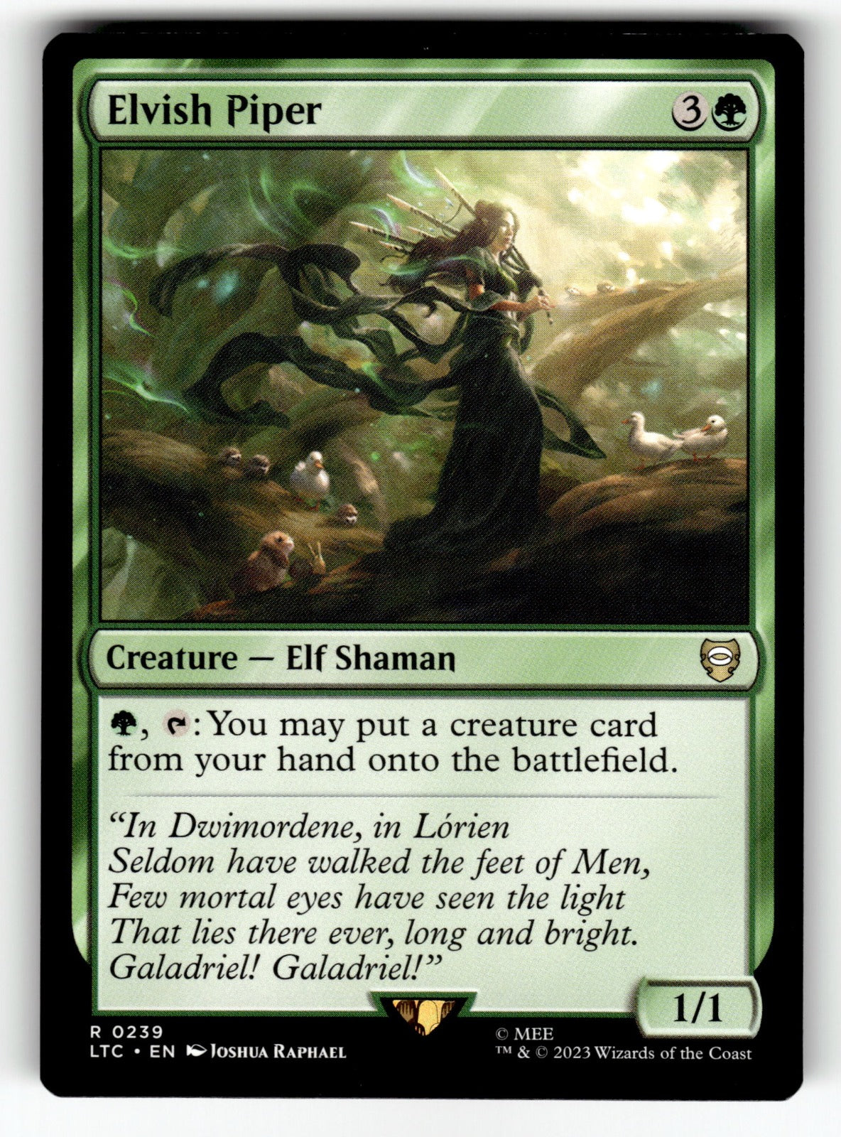 Elvish Piper – 239 LTC: Commander: The Lord of the Rings: Tales of Middle-earth R NM