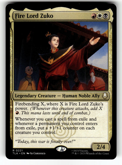 Fire Lord Zuko – 221 TLA: Avatar: The Last Airbender R NM