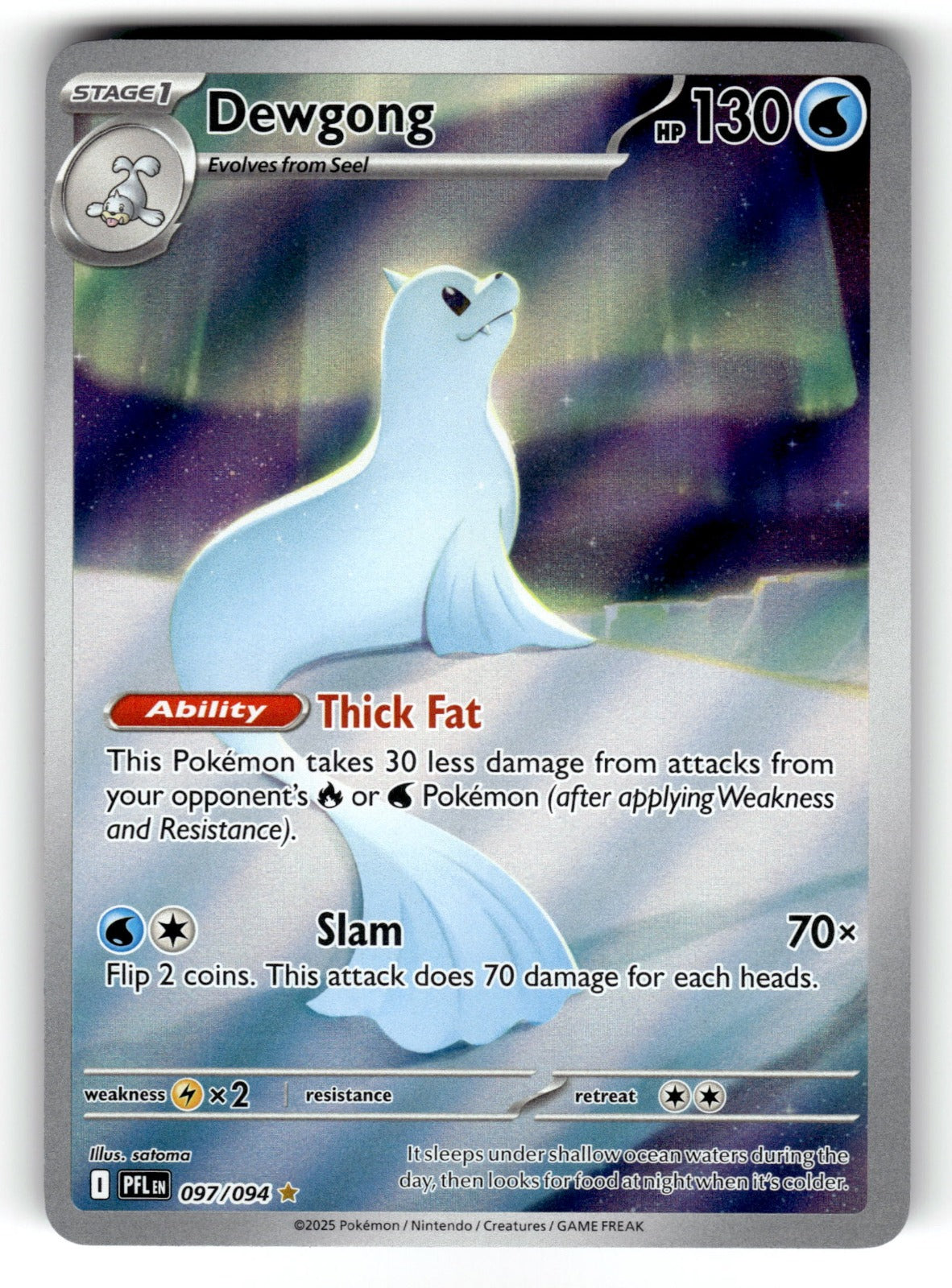Dewgong – 097/094 PFL: ME02: Phantasmal Flames Illustration Rare HoloNM