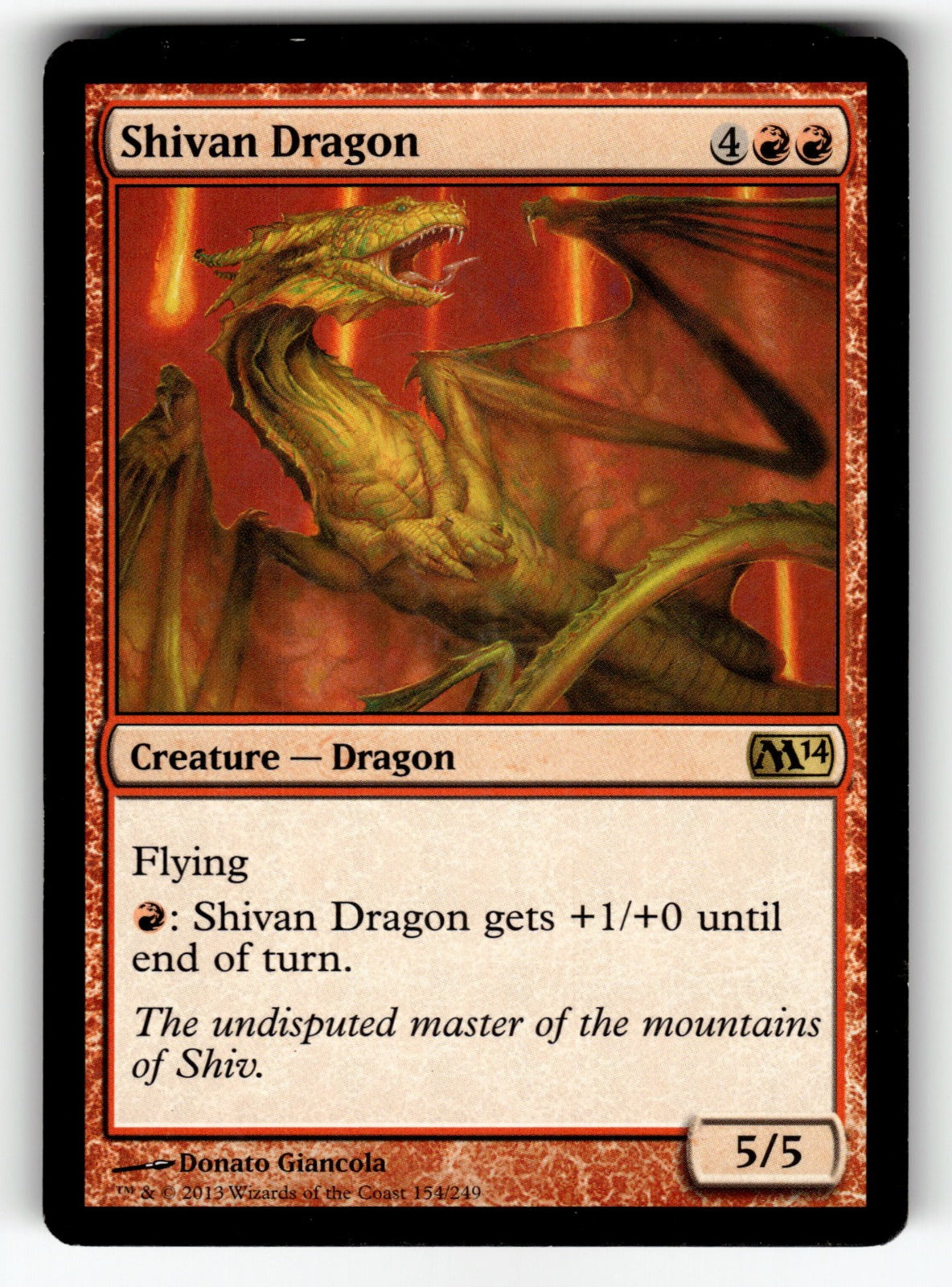 Shivan Dragon – 154 M14: Magic 2014 (M14) R LP