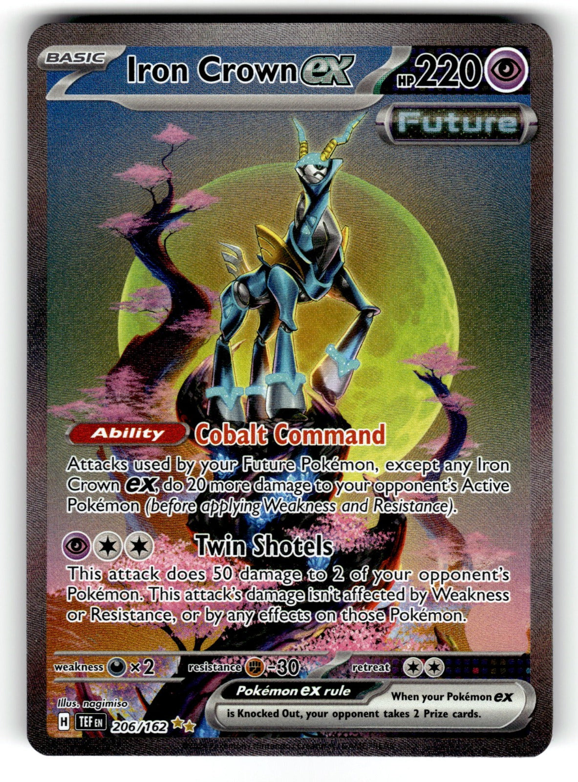 Iron Crown ex – 206/162 TEF: SV05: Temporal Forces SIR Holo NM