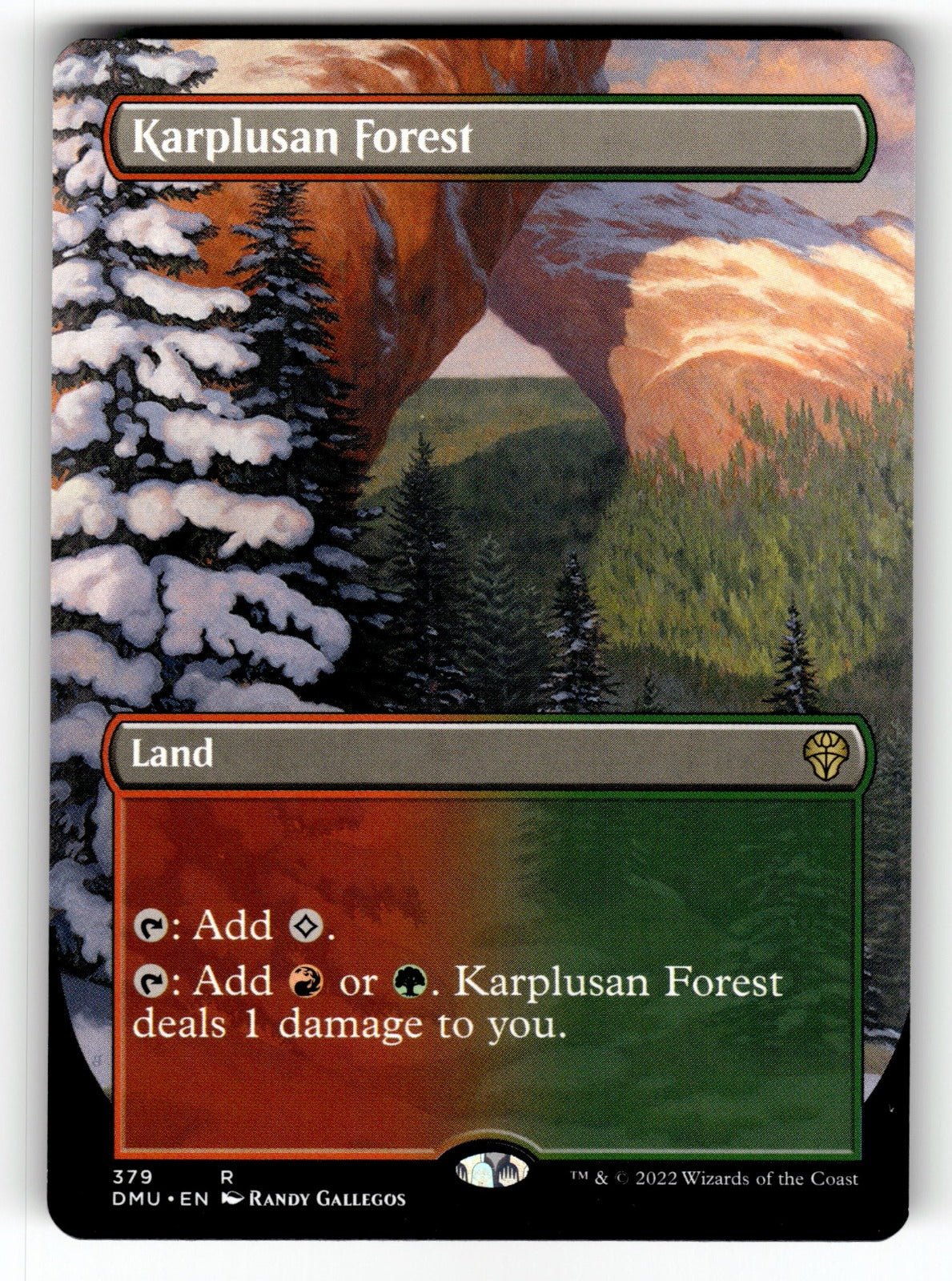 Karplusan Forest (Borderless) – 379 DMU: Dominaria United R NM