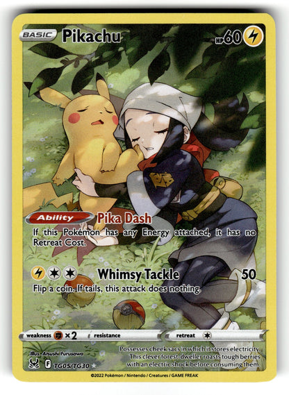 Pikachu – TG05/TG30 SWSH11: TG: SWSH11: Lost Origin Trainer Gallery Ultra Rare Holo NM