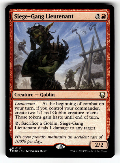 Siege-Gang Lieutenant – 113 LIST: The List Reprints R NM