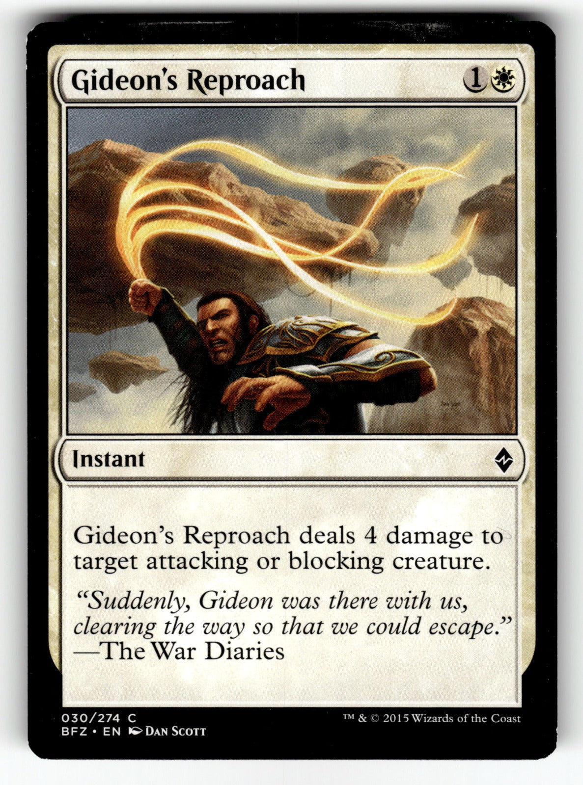 Gideon's Reproach – 30 BFZ: Battle for Zendikar C LP