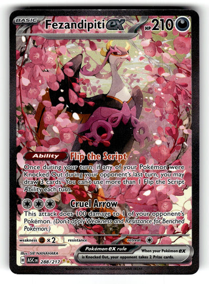 Fezandipiti ex – 288/217 ASC: ME: Ascended Heroes Special Illustration Rare Holo NM