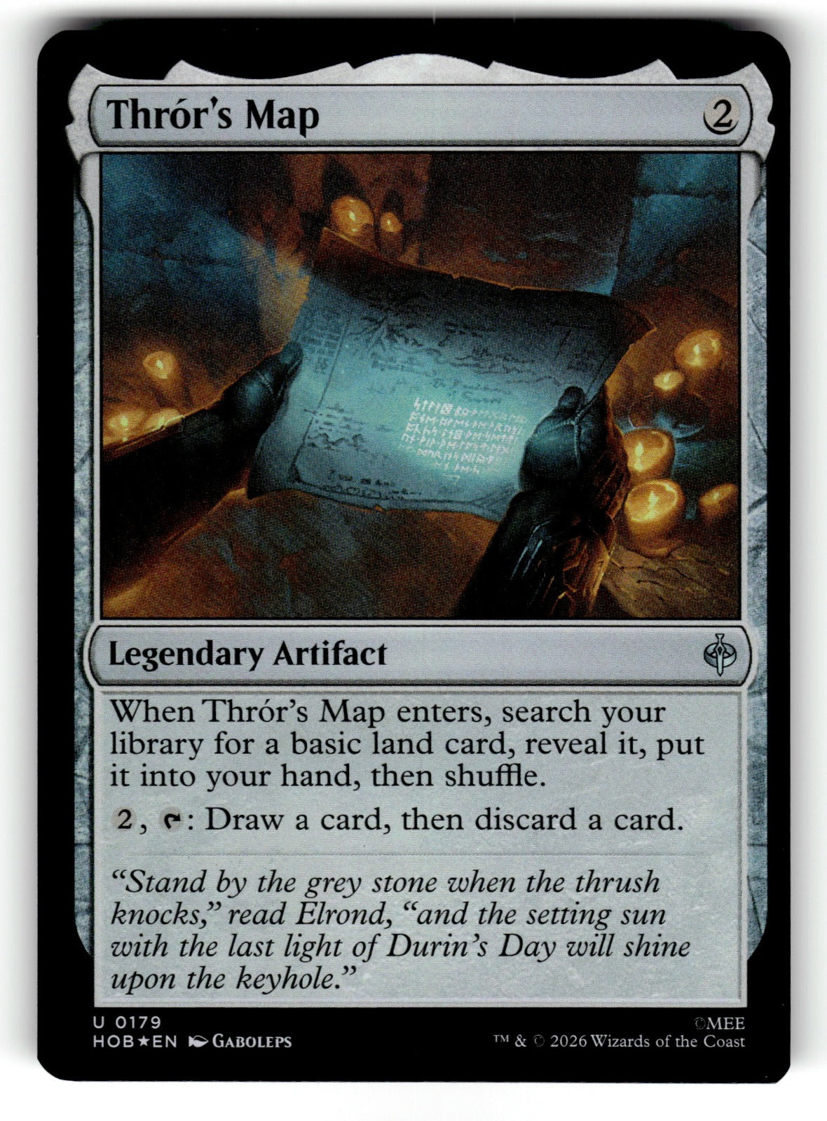 Thror's Map – 179 HOB: The Hobbit U Foil NM