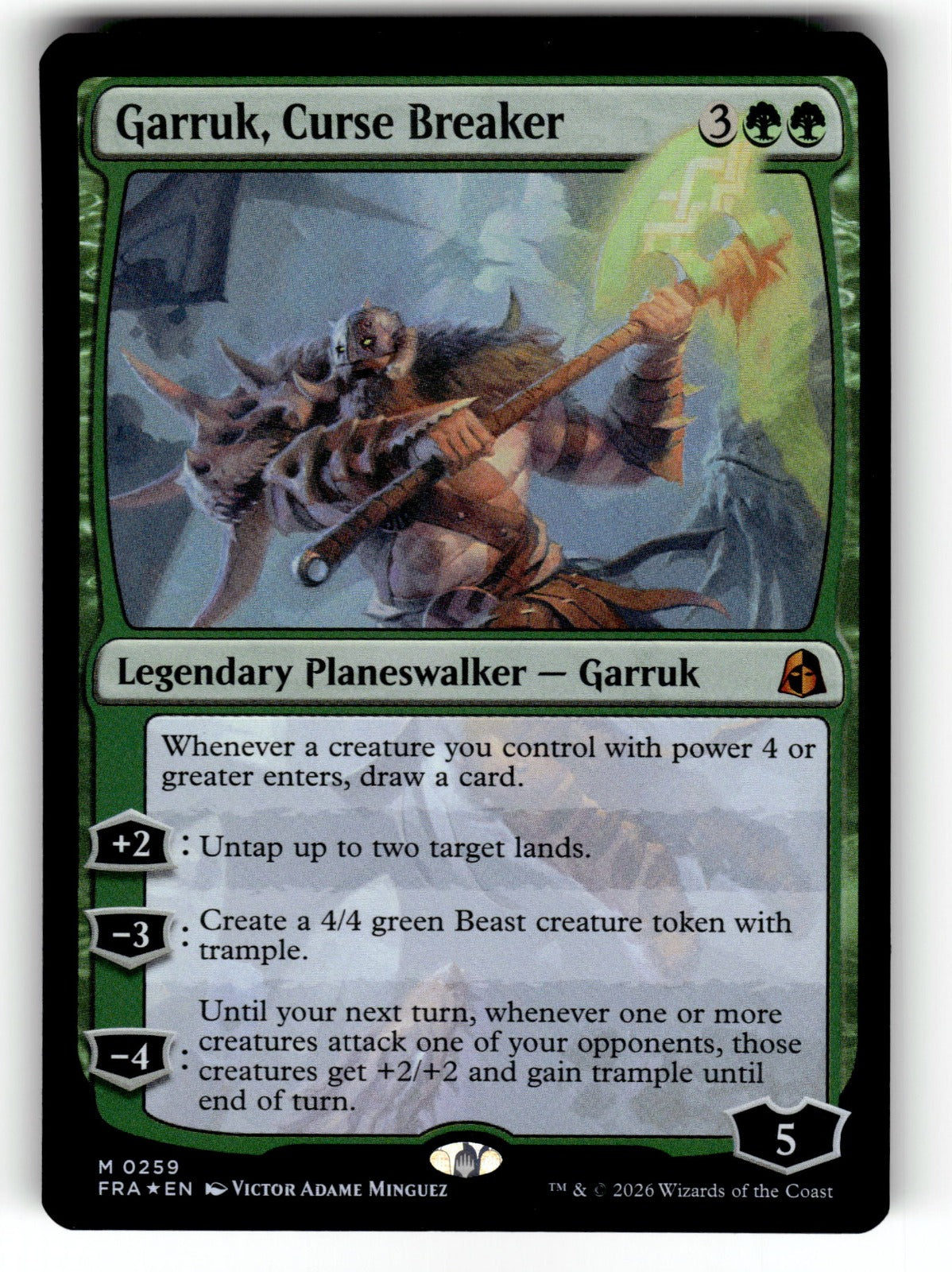 Garruk, Curse Breaker – 259 FRA: Reality Fracture M Foil NM