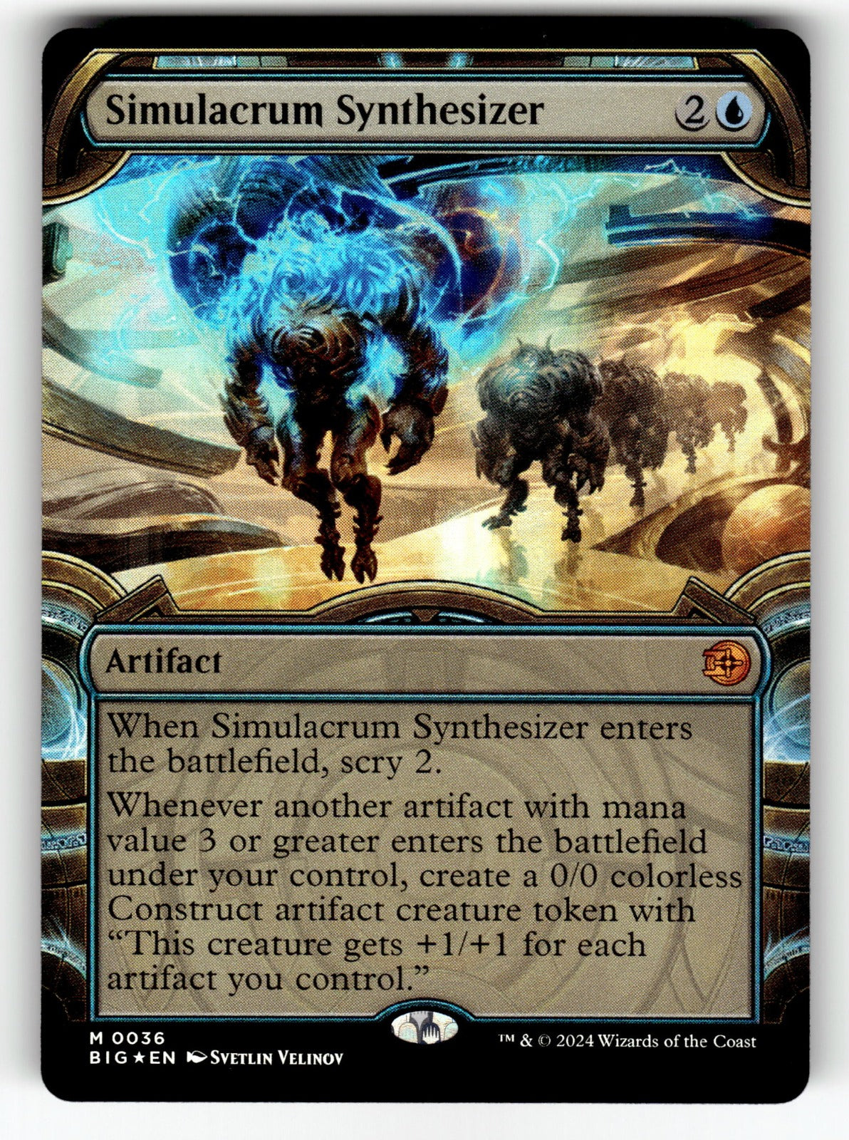 Simulacrum Synthesizer (Showcase) – 36 BIG: Outlaws of Thunder Junction: The Big Score M Foil NM