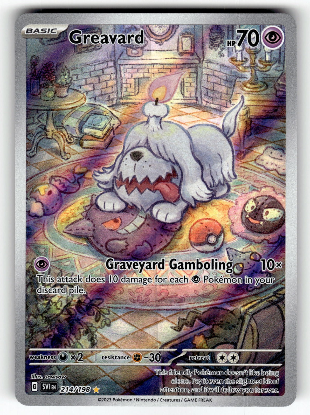 Greavard – 214/198 SVI: SV01: Scarlet & Violet Base Set Illustration Rare Holo NM