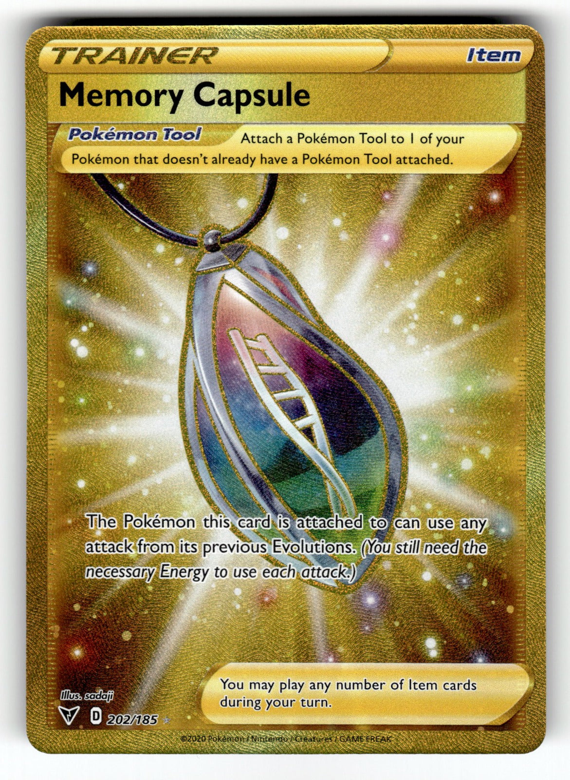 Memory Capsule (Secret) - 202/185 SWSH04: SWSH04: Vivid Voltage Secret Rare Holo NM