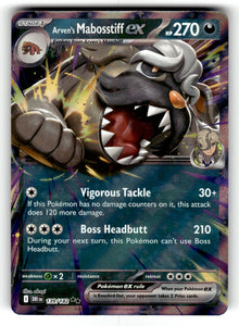 Arven's Mabosstiff ex – 139/182 DRI: SV10: Destined Rivals Double Rare Holo NM