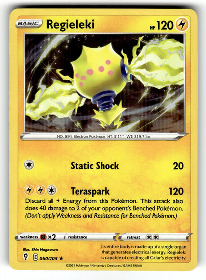 Regieleki – 060/203 SWSH07: SWSH07: Evolving Skies Holo Rare NM