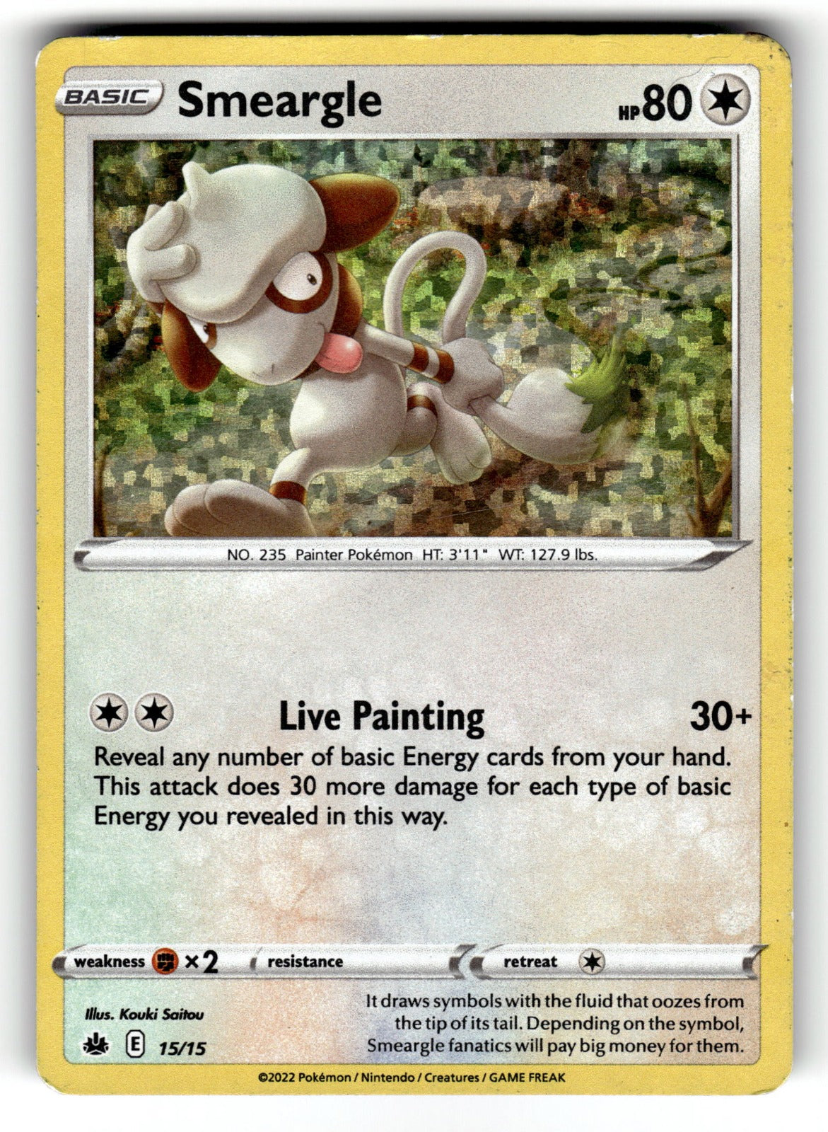 Smeargle - 15/15 – 015/015 M22: McDonald's Promos 2022 Promo Holo MP