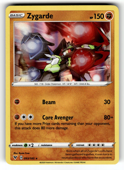 Zygarde – 093/185 SWSH04: SWSH04: Vivid Voltage Holo Rare NM