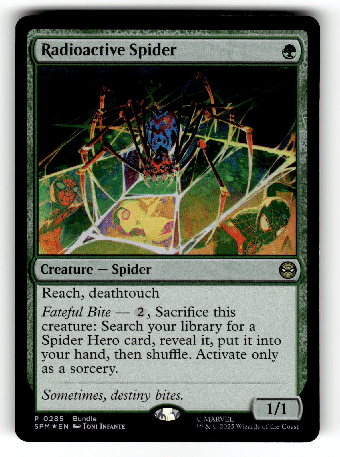 Radioactive Spider – 285 UMP: Unique and Miscellaneous Promos P Foil NM