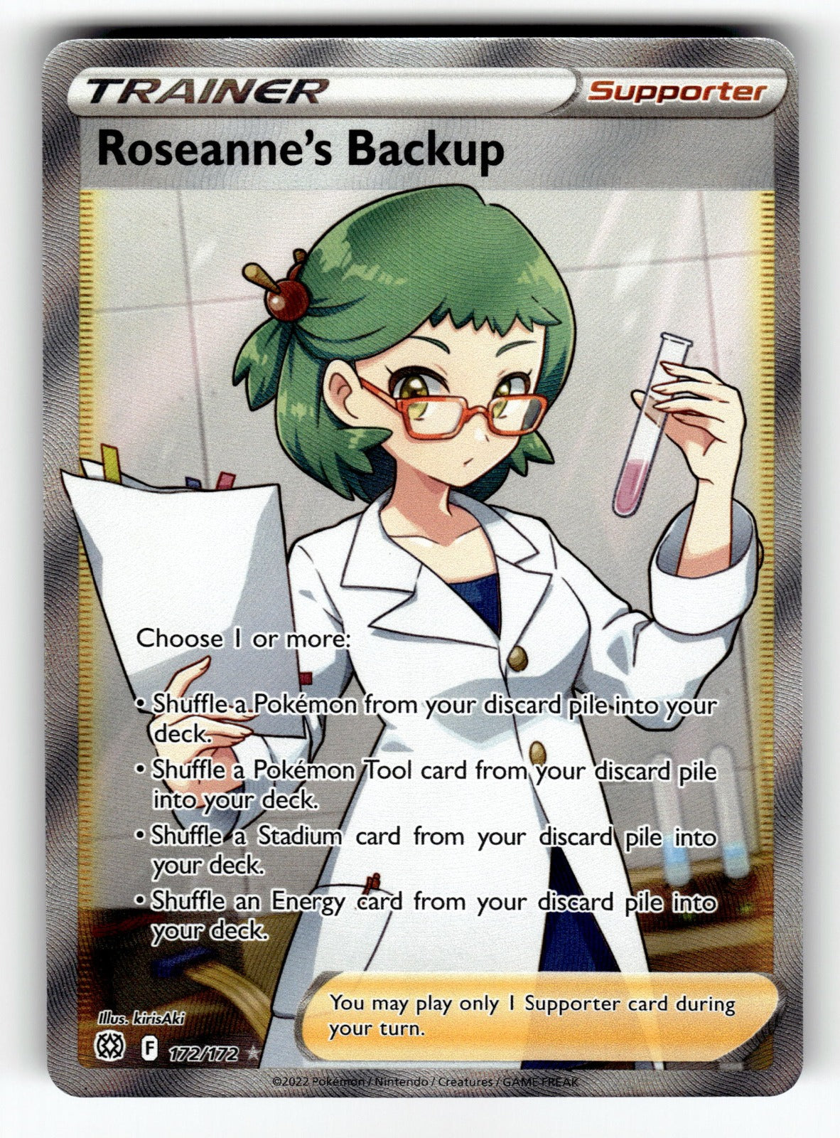 Roseanne's Backup (Full Art) – 172/172 SWSH09: SWSH09: Brilliant Stars Ultra Rare HoloNM
