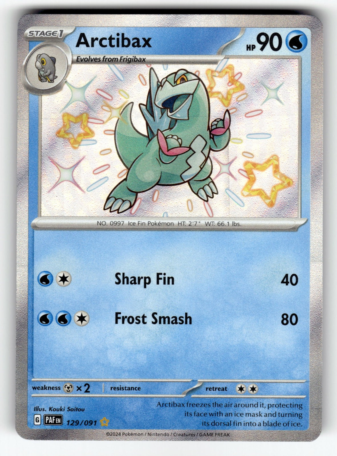 Arctibax – 129/091 PAF: SV: Paldean Fates Shiny Rare HoloNM