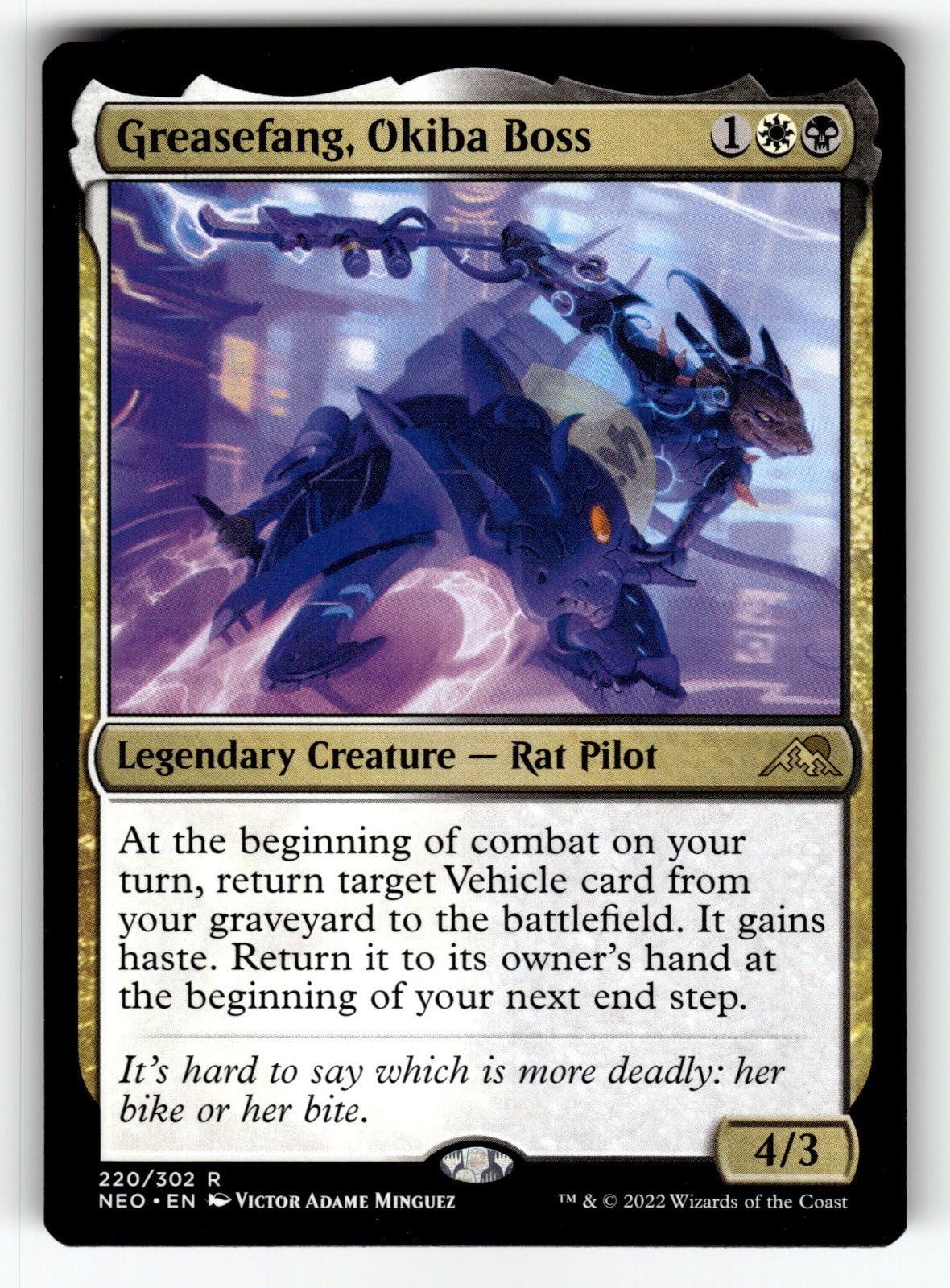 Greasefang, Okiba Boss – 220 NEO: Kamigawa: Neon Dynasty R NM