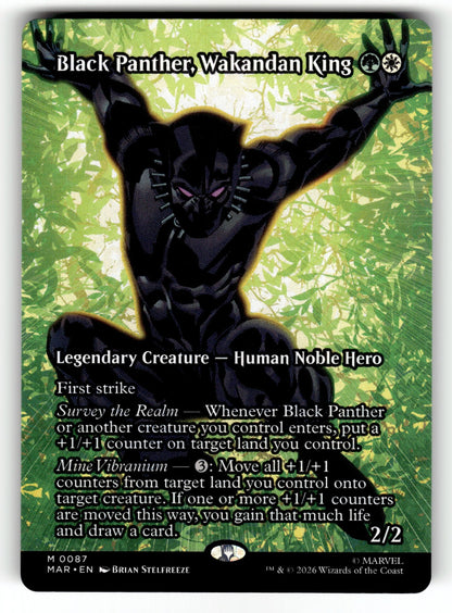 Black Panther, Wakandan King (Borderless) – 87 MAR: Marvel Universe Eternal-Legal M NM