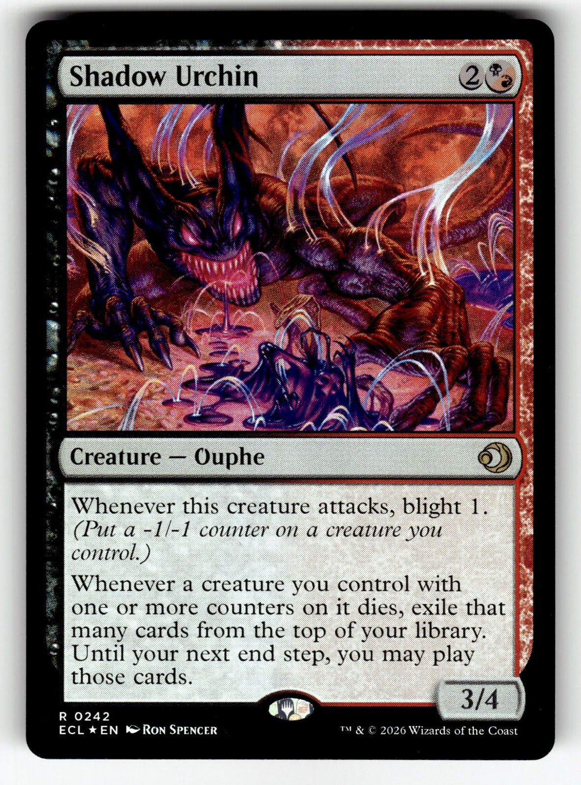 Shadow Urchin – 242 ECL: Lorwyn Eclipsed R Foil NM