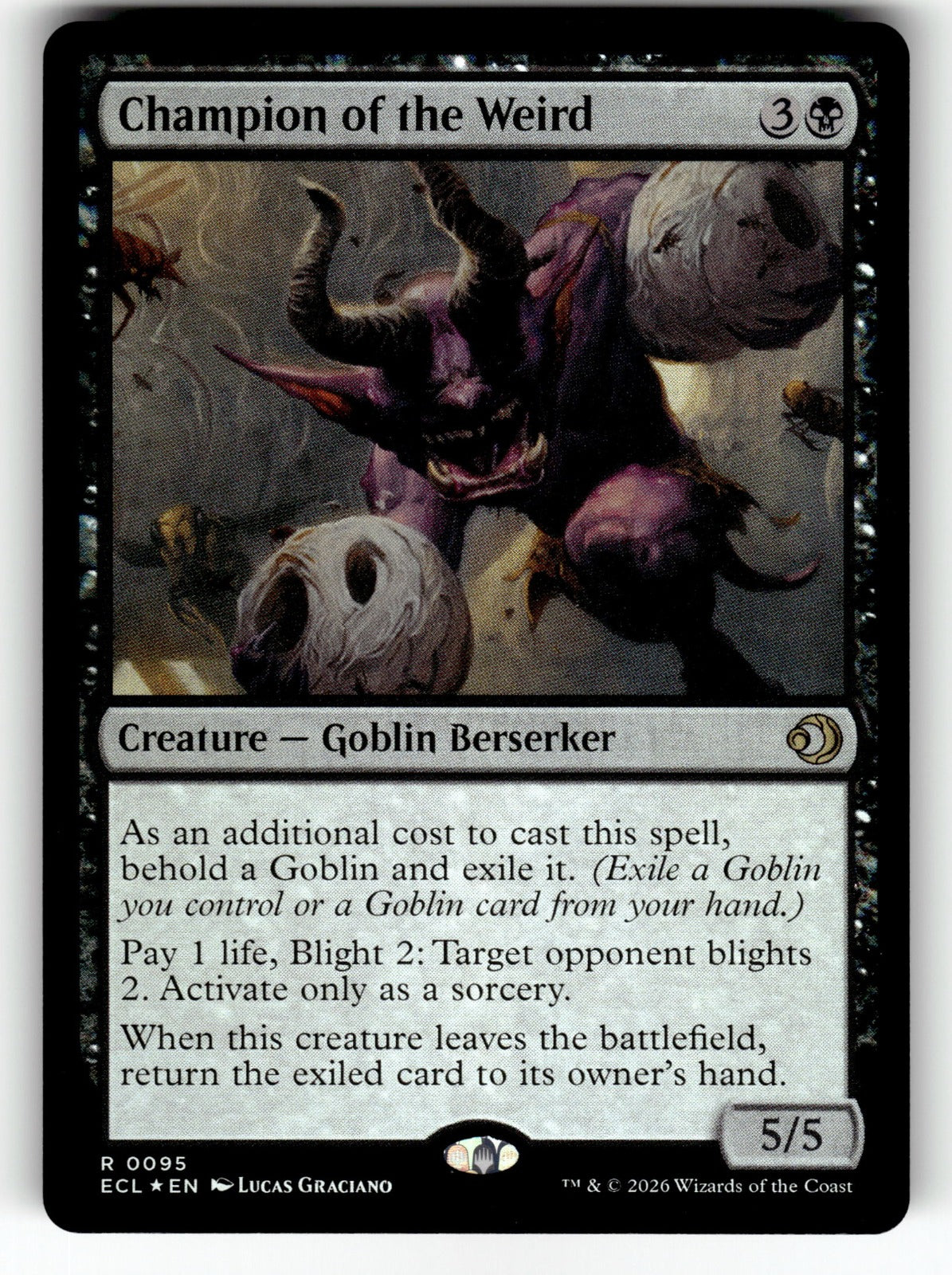 Champion of the Weird – 95 ECL: Lorwyn Eclipsed R Foil NM
