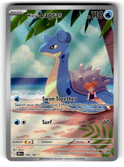 Misty's Lapras – 194/182 DRI: SV10: Destined Rivals Illustration Rare Holo NM
