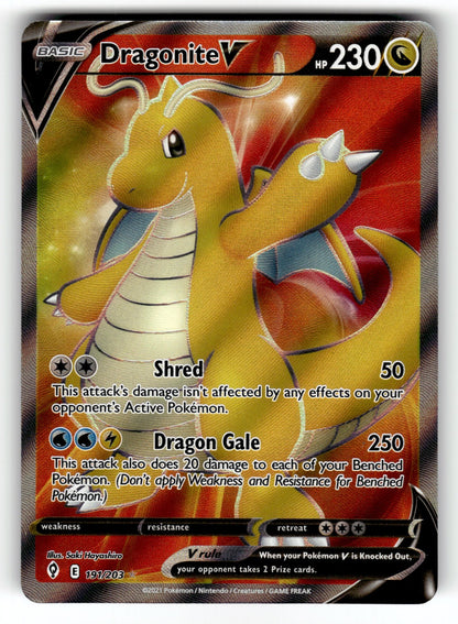 Dragonite V (Full Art) – 191/203 SWSH07: SWSH07: Evolving Skies Ultra Rare Holo NM