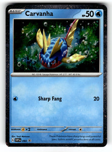 Carvanha – 093 SVP: SV: Scarlet & Violet Promo Cards Promo Holo NM