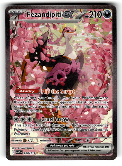 Fezandipiti ex – 288/217 ASC: ME: Ascended Heroes Special Illustration Rare Holo NM
