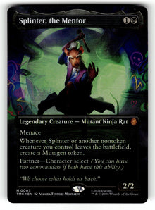 Splinter, the Mentor (Borderless) – 3 TMC: Commander: Teenage Mutant Ninja Turtles M Foil NM
