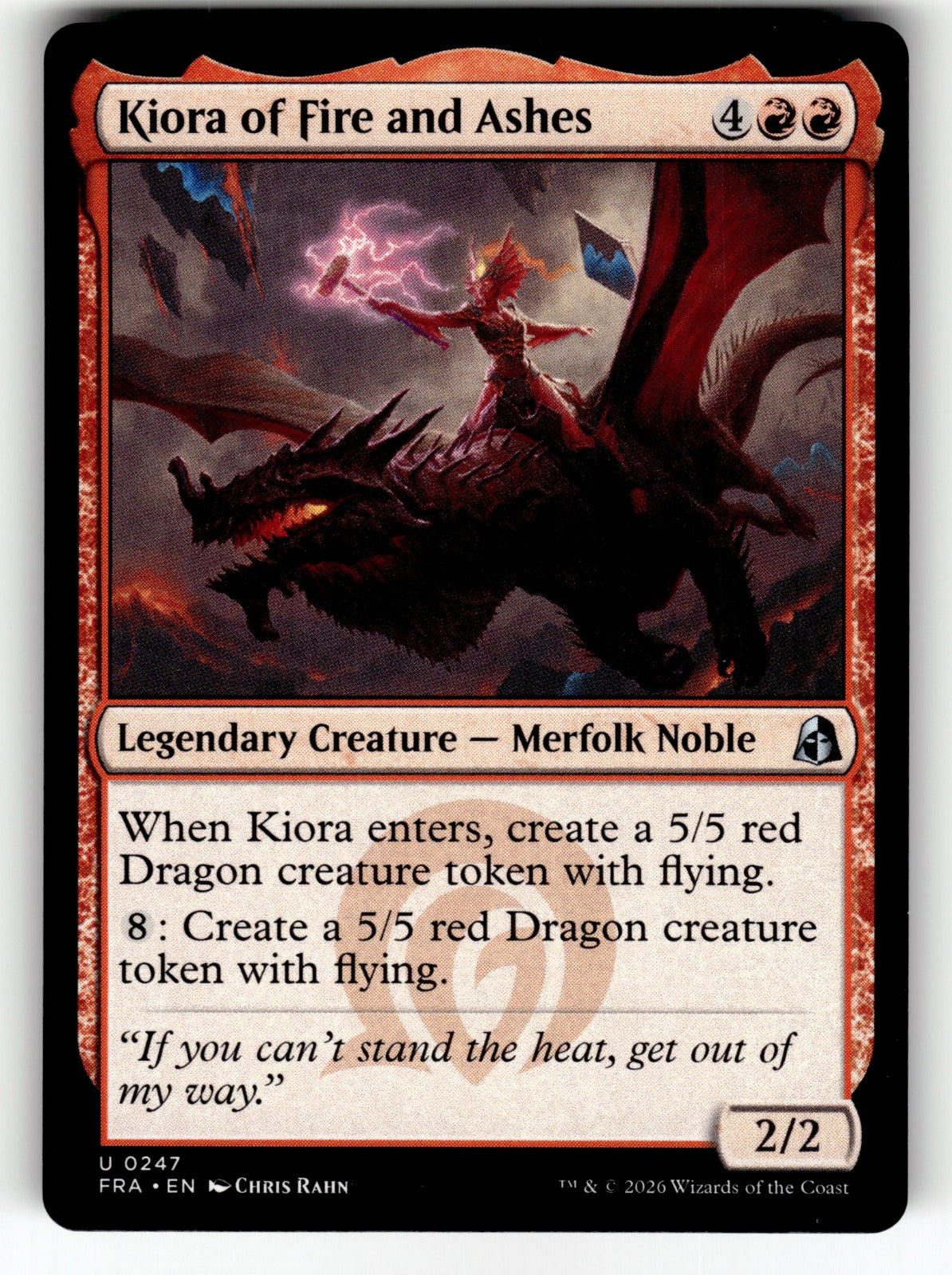 Kiora of Fire and Ashes – 247 FRA: Reality Fracture U NM