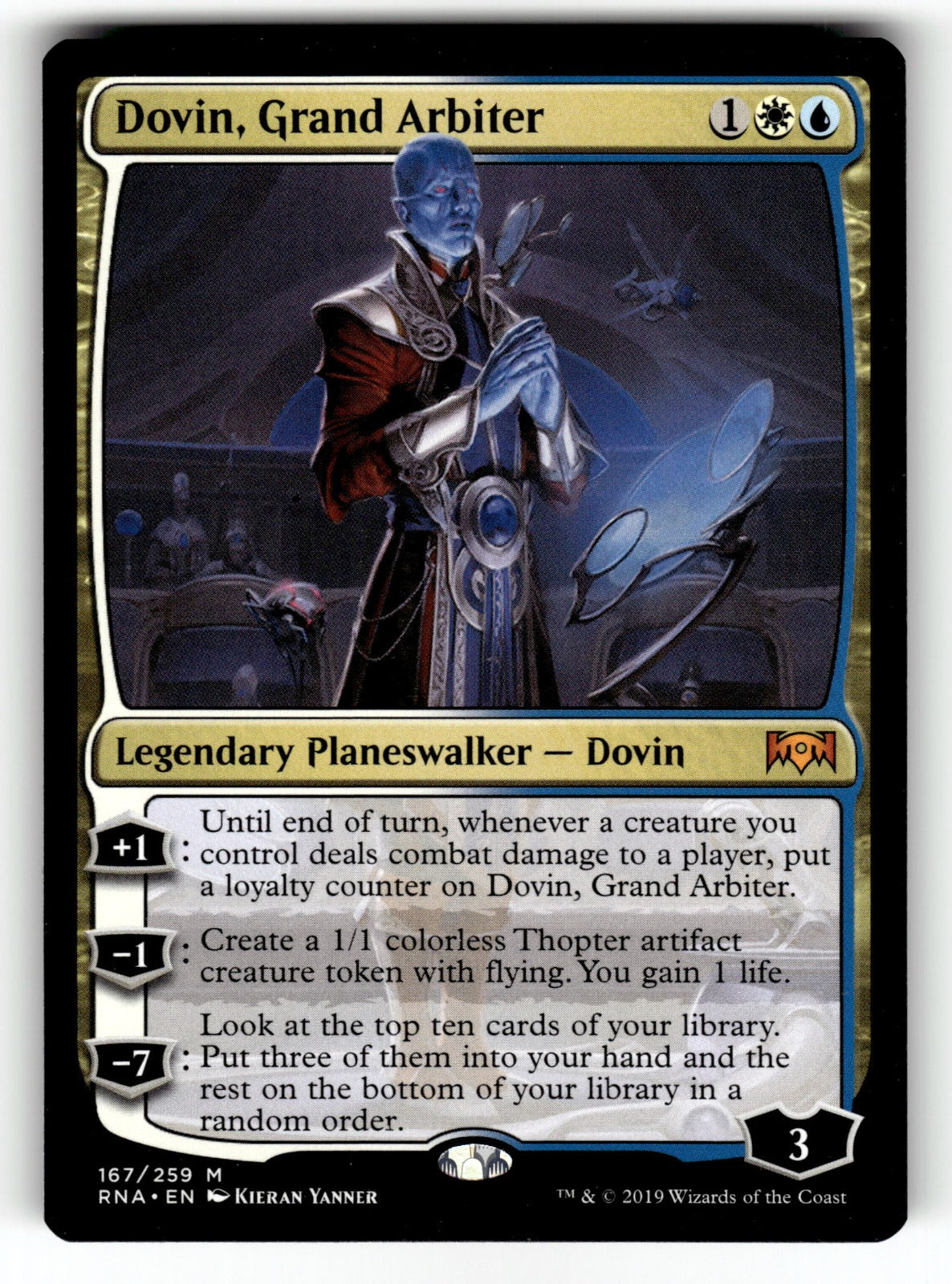 Dovin, Grand Arbiter – 167 RNA: Ravnica Allegiance M NM