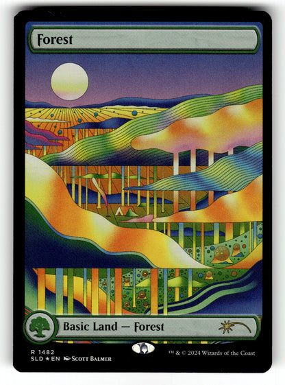 Forest (Rainbow Foil) – 1482 SLD: Secret Lair Drop Series R Foil LP