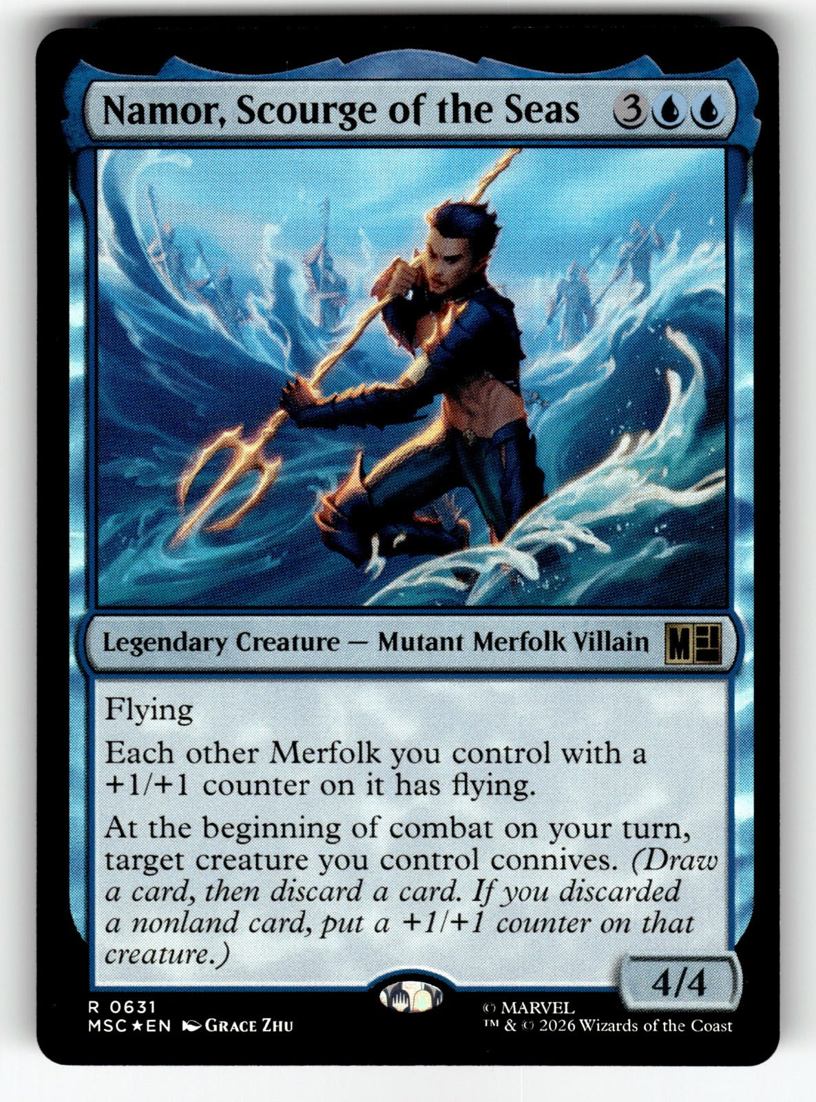 Namor, Scourge of the Seas – 631 MSC: Commander: Marvel Super Heroes R Foil NM