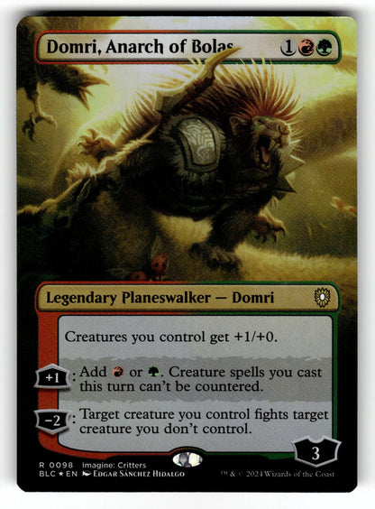 Domri, Anarch of Bolas (Borderless) – 98 BLC: Commander: Bloomburrow R Foil NM