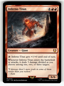 Inferno Titan – 223 LTC: Commander: The Lord of the Rings: Tales of Middle-earth M NM