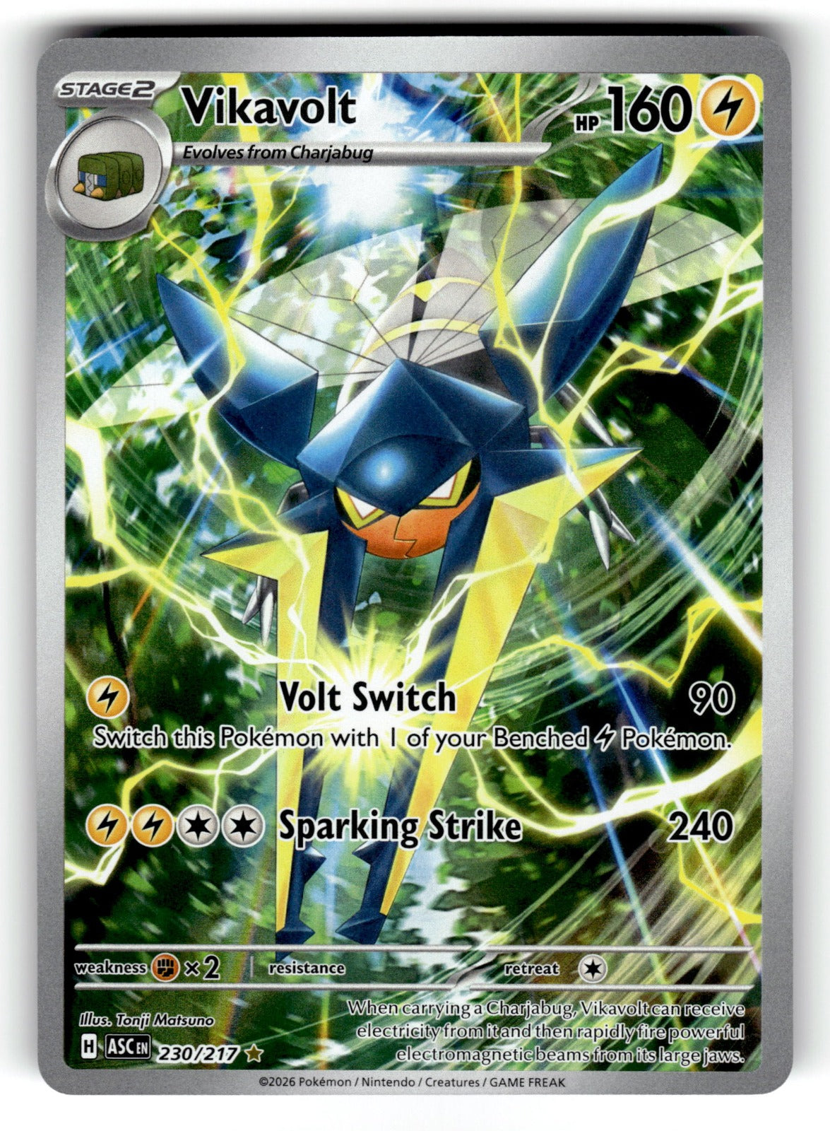 Vikavolt – 230/217 ASC: ME: Ascended Heroes Illustration Rare HoloNM
