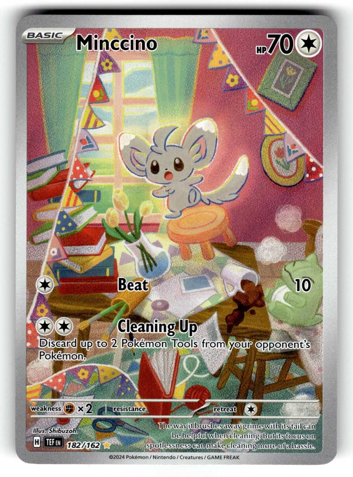Minccino - 182/162 TEF: SV05: Temporal Forces Illustration Rare Holo NM