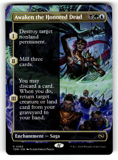 Awaken the Honored Dead (Borderless) – 383 TDM: Tarkir: Dragonstorm R NM