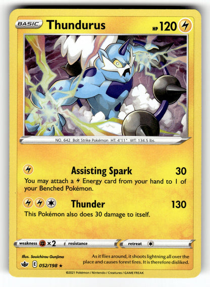 Thundurus – 052/198 SWSH06: SWSH06: Chilling Reign Holo Rare NM