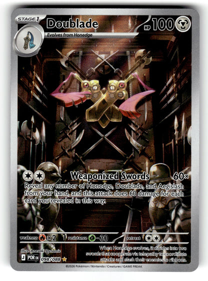 Doublade – 098/088 POR: ME03: Perfect Order Illustration Rare Holo NM
