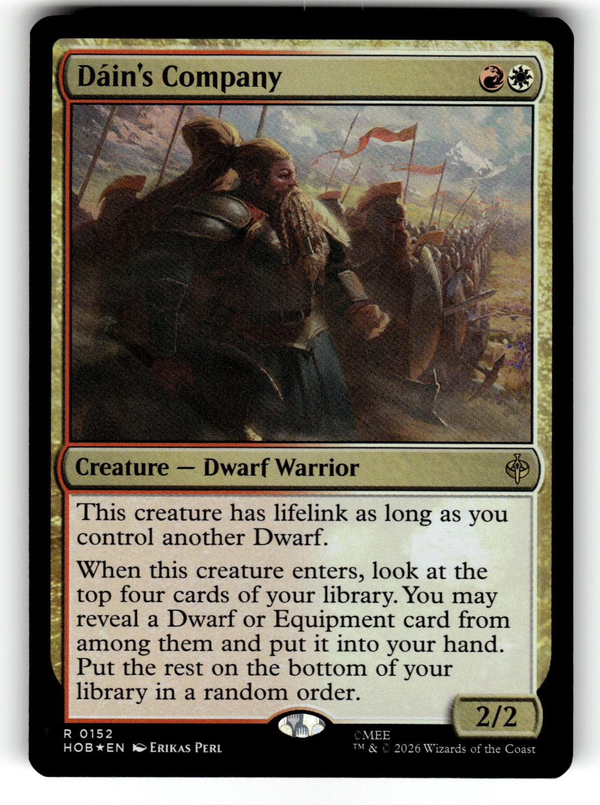 Dain's Company – 152 HOB: The Hobbit R Foil NM