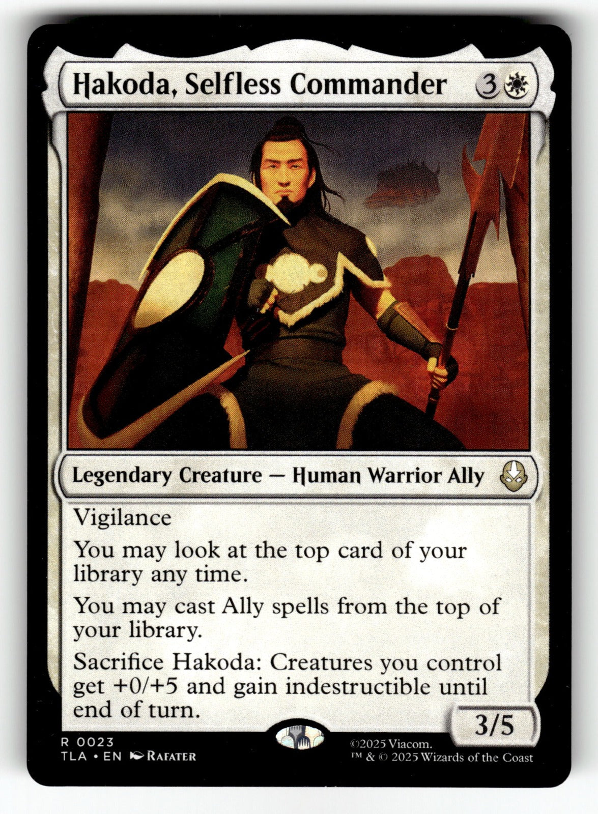 Hakoda, Selfless Commander – 23 TLA: Avatar: The Last Airbender R NM