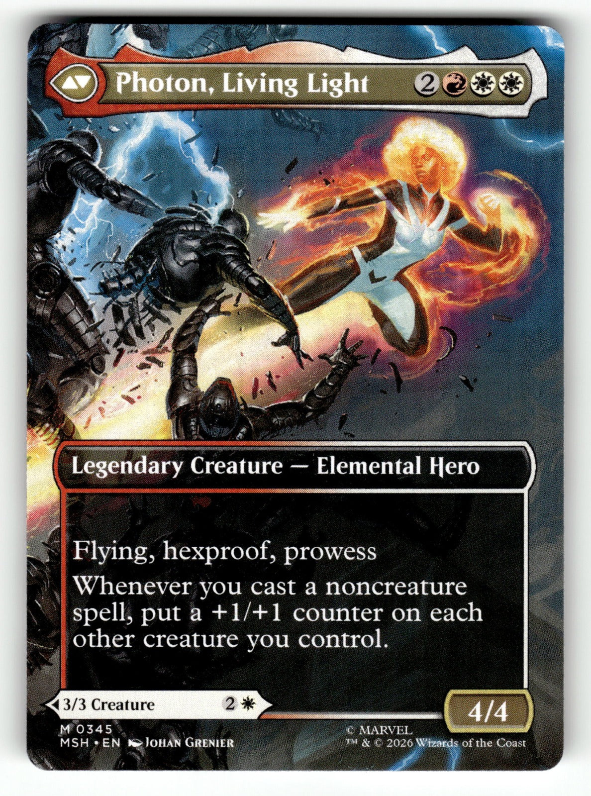 Monica Rambeau (Borderless) () – 345 MSH: Marvel Super Heroes M NM (Back)