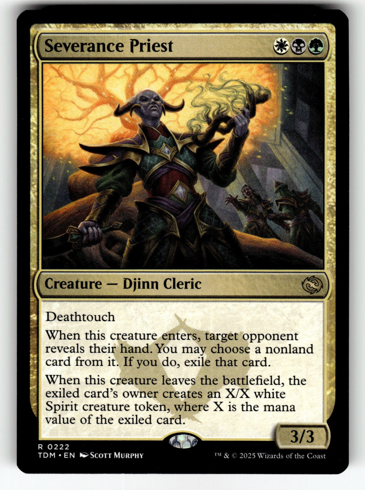 Severance Priest – 222 TDM: Tarkir: Dragonstorm R NM