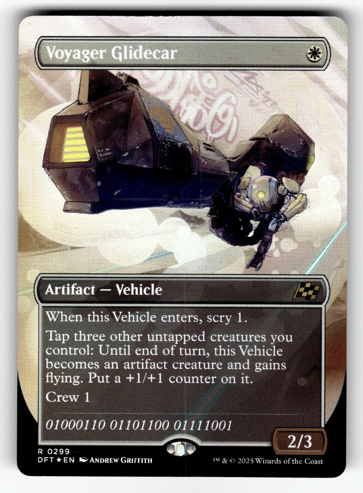 Voyager Glidecar (Borderless) – 299 DFT: Aetherdrift R Foil NM